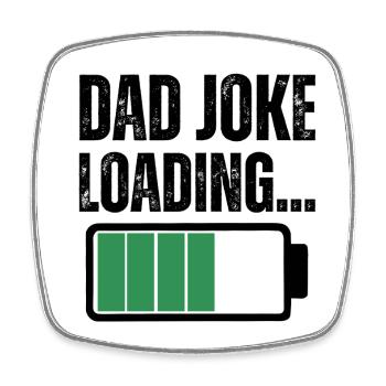 DAD JOKE  - Square fridge magnet - white - Front