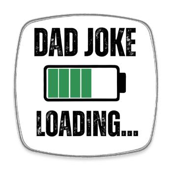 DAD JOKE  - Square fridge magnet - white - Front