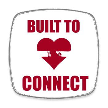 Construits pour connecter les âmes d’amour se trouvent - Magnet carré - blanc - Devant