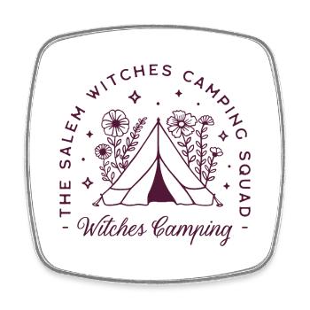 Hexen-Camping-Hexen-Camp-Ausflug - Viereckiger Kühlschrankmagnet - Weiß - Vorne