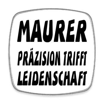 Maurer - Viereckiger Kühlschrankmagnet - Weiß - Vorne