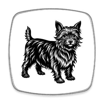 Cairn Terrier - Viereckiger Kühlschrankmagnet - Weiß - Vorne