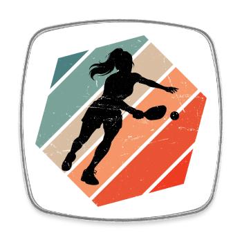 Pickleball player Geschenk für pickleball pro Fans - Viereckiger Kühlschrankmagnet - Weiß - Vorne