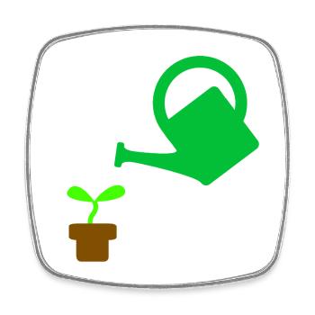 Garten - Viereckiger Kühlschrankmagnet - Weiß - Vorne