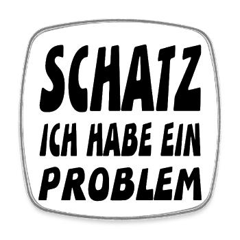 Schatz - Viereckiger Kühlschrankmagnet - Weiß - Vorne
