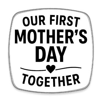 Erster Muttertag Mama Baby Geschenkidee Familie - Viereckiger Kühlschrankmagnet - Weiß - Vorne