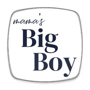 Mama's Big Boy - Square fridge magnet - white - Front
