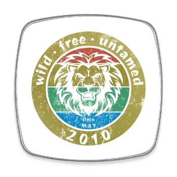 16. Geburtstag Wild, free & untamed since 05/2010 - Square fridge magnet - white - Front