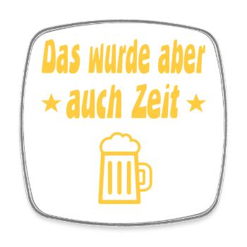 Bier - Viereckiger Kühlschrankmagnet - Weiß - Vorne