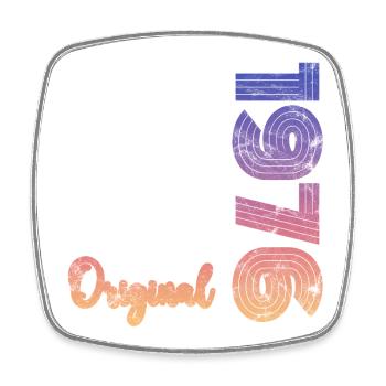 Vintage 1976 - Square fridge magnet - white - Front