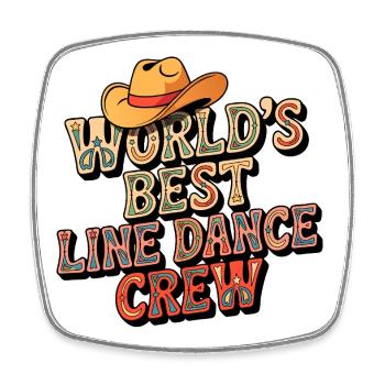 Weltbeste Line-Dance-Crew - Viereckiger Kühlschrankmagnet - Weiß - Vorne