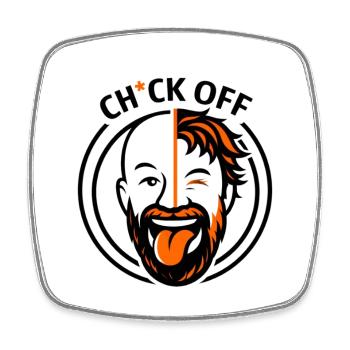 T-shirt humoristique fuck Off / Streetwear Homme - Magnet carré - blanc - Devant