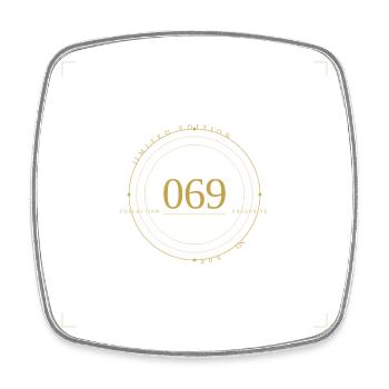 Circle limited edition - Square fridge magnet - white - Front