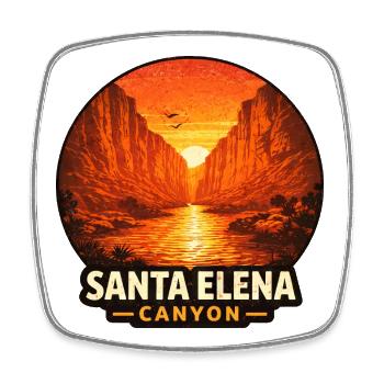 Santa Elena Canyon Sunset Motif - Square fridge magnet - white - Front