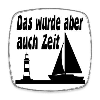 Segeln - Viereckiger Kühlschrankmagnet - Weiß - Vorne