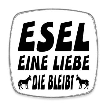 Esel - Viereckiger Kühlschrankmagnet - Weiß - Vorne