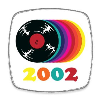 Vintage 2002 - Square fridge magnet - white - Front