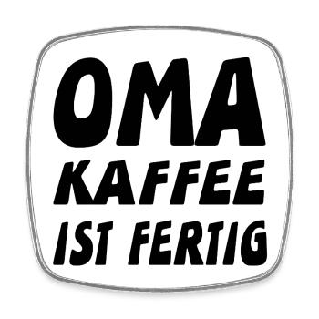 Oma - Viereckiger Kühlschrankmagnet - Weiß - Vorne