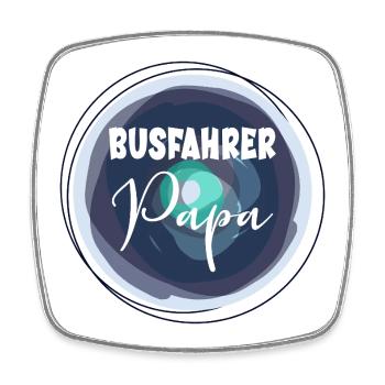 Bus driver dad - Square fridge magnet - white - Front
