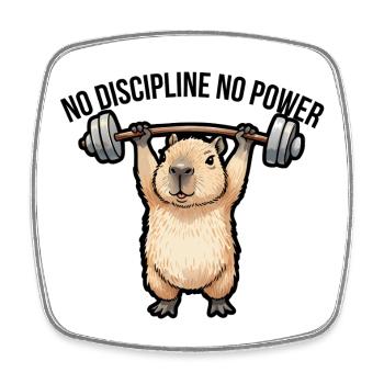 Capybara Gym Lustiges Workout Tierdesign - Viereckiger Kühlschrankmagnet - Weiß - Vorne