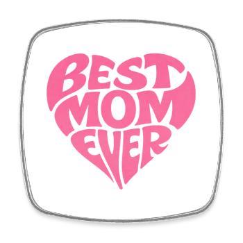 Meilleur cadeau de fête des mères pour un cœur de maman - Magnet carré - blanc - Devant