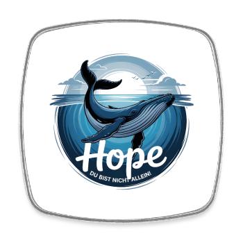 Der Buckelwal Hope/Timmy in der Ostsee - Viereckiger Kühlschrankmagnet - Weiß - Vorne