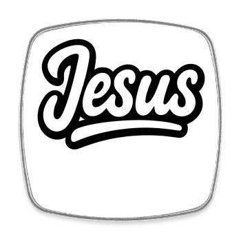 Jesus  - Viereckiger Kühlschrankmagnet - Weiß - Vorne