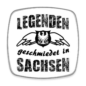 Legenden aus Sachsen - Viereckiger Kühlschrankmagnet - Weiß - Vorne