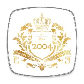22e anniversaire Semper Verum - Créé en 05/2004 - Magnet carré - blanc - Devant
