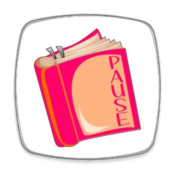 Buch Lesen Pause - Viereckiger Kühlschrankmagnet - Weiß - Vorne