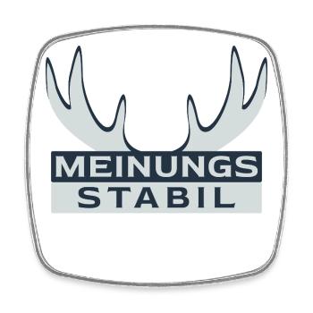 meinungsstabil Dickkopf Sturschädel Sturkopf - Viereckiger Kühlschrankmagnet - Weiß - Vorne