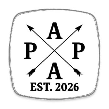 Dad 26 Dad Is 2026 New Dad - Square fridge magnet - white - Front