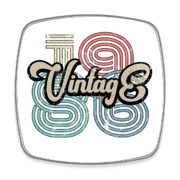 Vintage 1986 - Square fridge magnet - white - Front