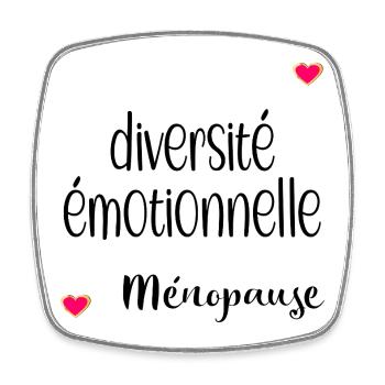 Ménopause Émotions - Magnet carré - blanc - Devant