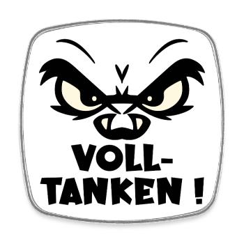 Emotionen Volltanken - Viereckiger Kühlschrankmagnet - Weiß - Vorne