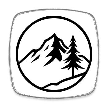 nature - Square fridge magnet - white - Front