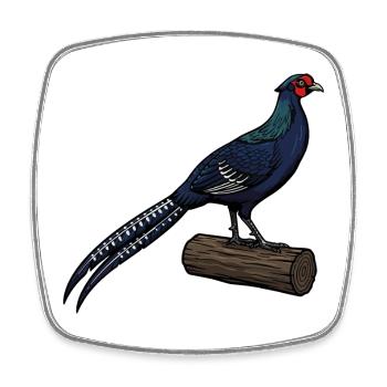 Purple Pheasant Majestic Wilderness - Square fridge magnet - white - Front
