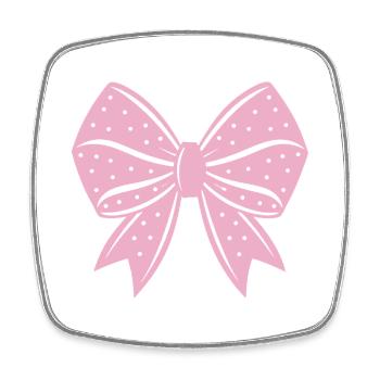Cheer bow - Square fridge magnet - white - Front