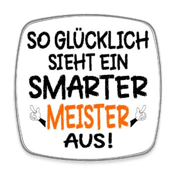 Meisterprüfungen Meister - Viereckiger Kühlschrankmagnet - Weiß - Vorne