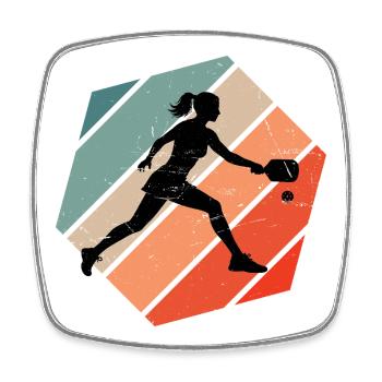 Pickleball players Motiv rund um Pickleball Athlet - Viereckiger Kühlschrankmagnet - Weiß - Vorne