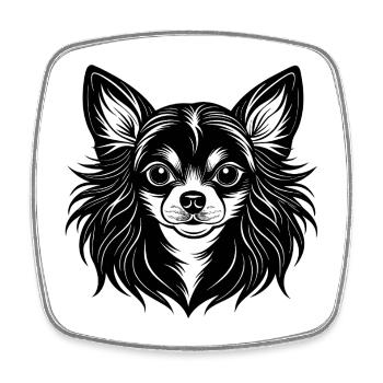 Chihuahua - Magnet carré - blanc - Devant