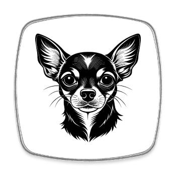 Chihuahua - Magnet carré - blanc - Devant