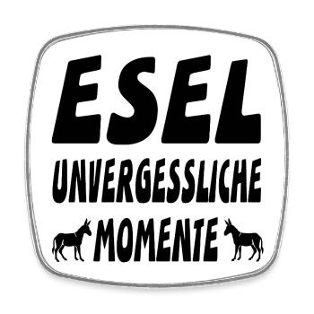 Esel - Viereckiger Kühlschrankmagnet - Weiß - Vorne