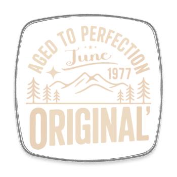 June 1977 – Legend of the Peaks and Mountains - Square fridge magnet - white - Front