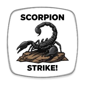 Schwarzer Skorpion Gefahr Giftschlag Natur - Viereckiger Kühlschrankmagnet - Weiß - Vorne