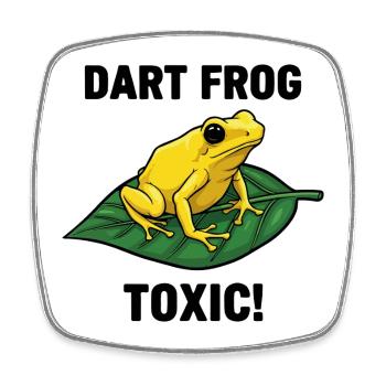 Froschpfeil Frosch Giftige Natur Schwarzes Gift - Viereckiger Kühlschrankmagnet - Weiß - Vorne