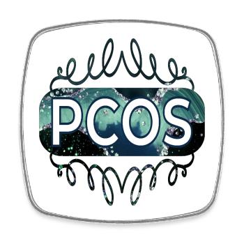 Hormone PCOS - Viereckiger Kühlschrankmagnet - Weiß - Vorne