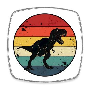 Vintage T-Rex Dinosaur T-Shirt - Retro Design - Square fridge magnet - white - Front