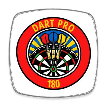 Dart Pro 180 Logo Emblem - Viereckiger Kühlschrankmagnet - Weiß - Vorne
