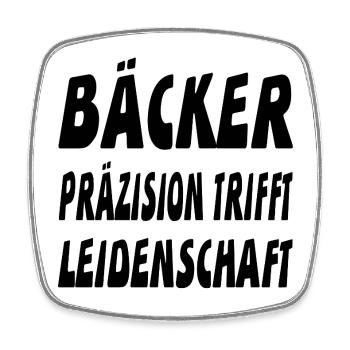Bäcker - Viereckiger Kühlschrankmagnet - Weiß - Vorne